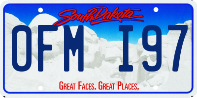 SD license plate 0FMI97