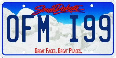 SD license plate 0FMI99