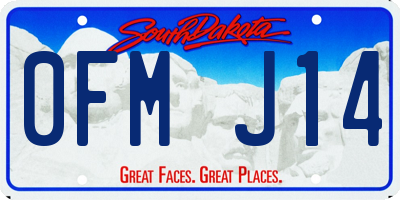 SD license plate 0FMJ14