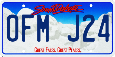 SD license plate 0FMJ24