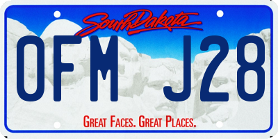 SD license plate 0FMJ28
