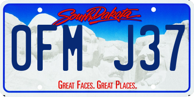 SD license plate 0FMJ37