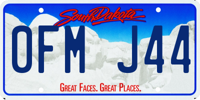 SD license plate 0FMJ44