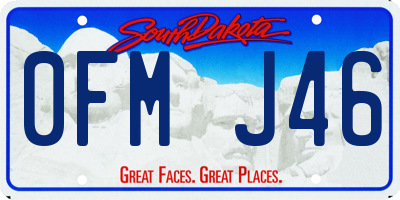 SD license plate 0FMJ46