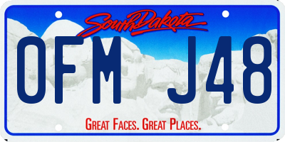 SD license plate 0FMJ48