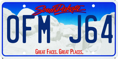 SD license plate 0FMJ64