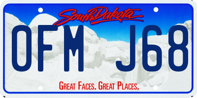 SD license plate 0FMJ68
