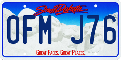 SD license plate 0FMJ76