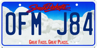 SD license plate 0FMJ84