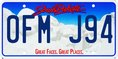 SD license plate 0FMJ94