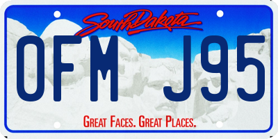 SD license plate 0FMJ95
