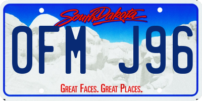 SD license plate 0FMJ96