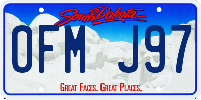 SD license plate 0FMJ97