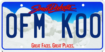 SD license plate 0FMK00