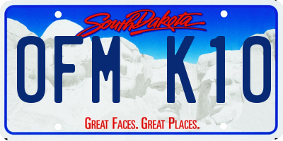 SD license plate 0FMK10