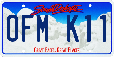 SD license plate 0FMK11