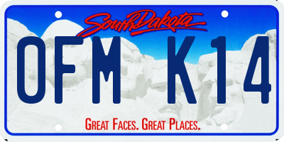 SD license plate 0FMK14