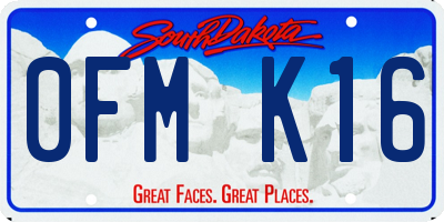 SD license plate 0FMK16