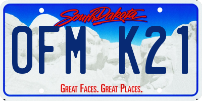 SD license plate 0FMK21