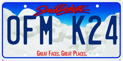 SD license plate 0FMK24