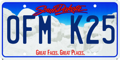 SD license plate 0FMK25