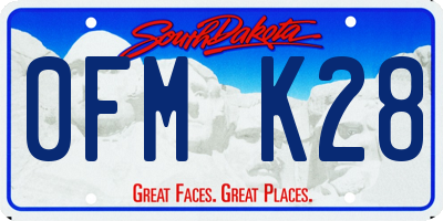 SD license plate 0FMK28