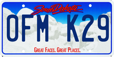 SD license plate 0FMK29