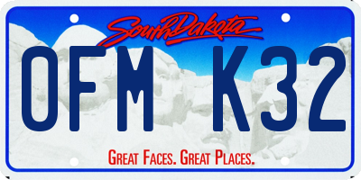 SD license plate 0FMK32