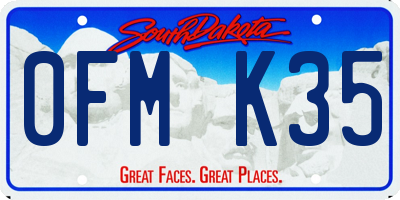 SD license plate 0FMK35