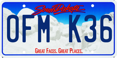SD license plate 0FMK36