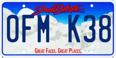 SD license plate 0FMK38