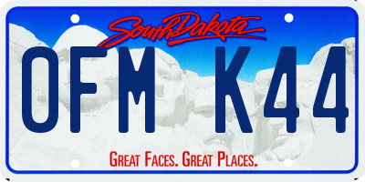 SD license plate 0FMK44