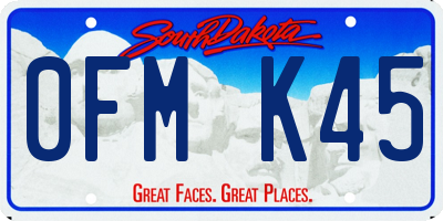 SD license plate 0FMK45