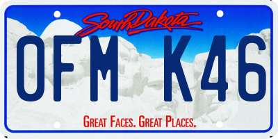 SD license plate 0FMK46