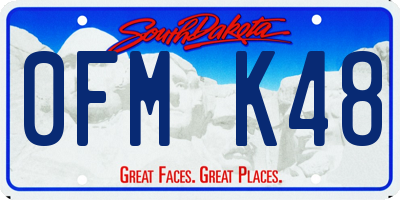 SD license plate 0FMK48