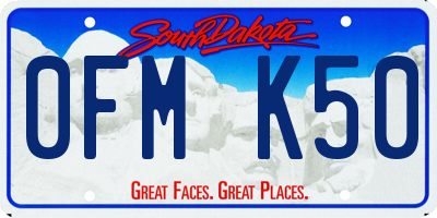 SD license plate 0FMK50