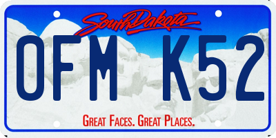 SD license plate 0FMK52