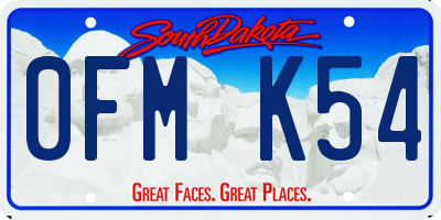 SD license plate 0FMK54