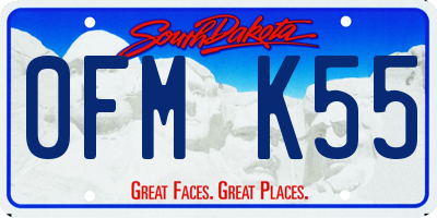 SD license plate 0FMK55
