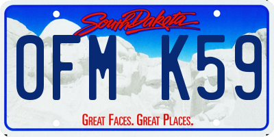 SD license plate 0FMK59