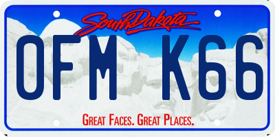 SD license plate 0FMK66