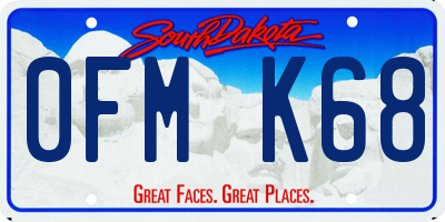 SD license plate 0FMK68