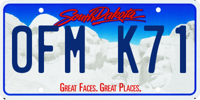SD license plate 0FMK71