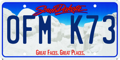 SD license plate 0FMK73