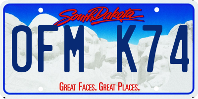 SD license plate 0FMK74