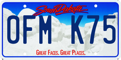SD license plate 0FMK75