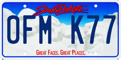 SD license plate 0FMK77