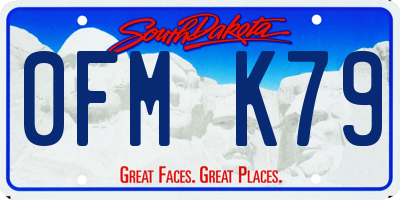 SD license plate 0FMK79