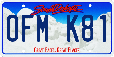 SD license plate 0FMK81