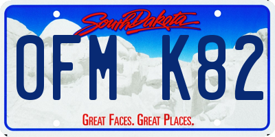 SD license plate 0FMK82